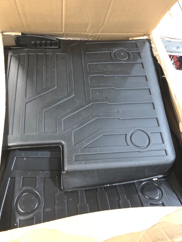 Photo 2 of TenhoJano Tesla Model 3 Carpet 3D Rubber Tesla Floor Mats Custom Fit Full Set Front & Rear Floor Mats All Weather Waterproof Fits 2017-2022 Cargo Liners Interior