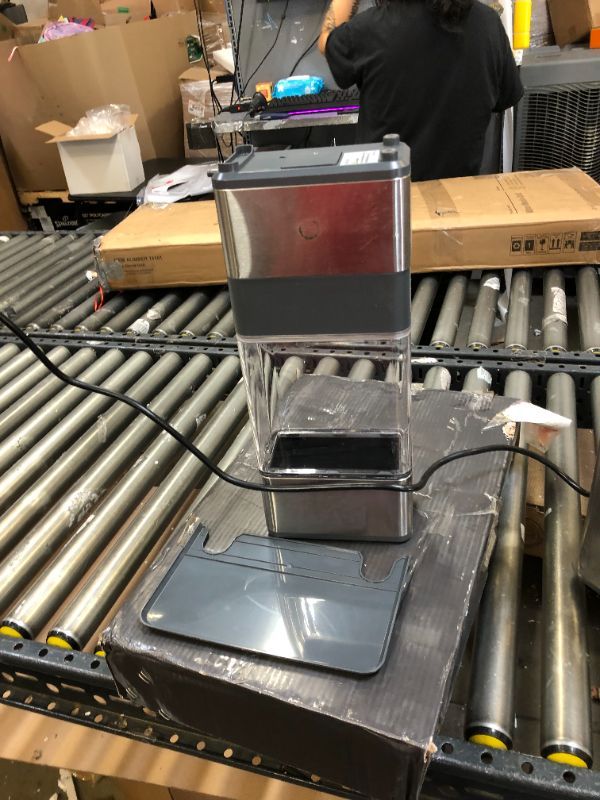 Photo 1 of GE Profile Opal | Countertop Nugget Ice Maker with Side Tank | Portable Ice Machine Makes up to 24 lbs. of Ice Per Day | Stainless Steel Finish
