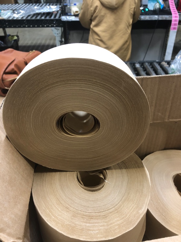 Photo 2 of 3M™ Water Activated Paper Tape 6142 Natural Medium Duty, 3 in x 600 ft, 10 Rolls per case Bulk Tape 6142 Nature