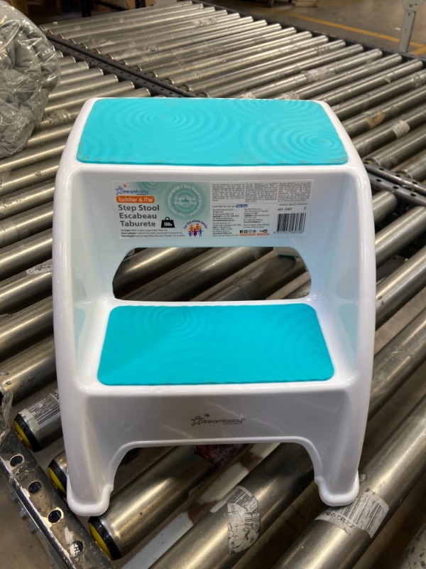 Photo 4 of Dreambaby Toddler & Me 2 Step Stool - Designed for Kids & Adults - Holds up to 300lbs Maximum Weight Capacity - 10.5inch Tall & 15.4inch Wide - with Anti Slip Base Pads - Aqua - Model L6070 Aqua-300lbs Weight Capacity