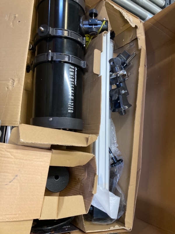 Photo 1 of Celestron - PowerSeeker 127EQ Telescope - Manual German Equatorial Telescope for Beginners - Compact and Portable - Bonus Astronomy Software Package - 127mm Aperture 127EQ Newtonian