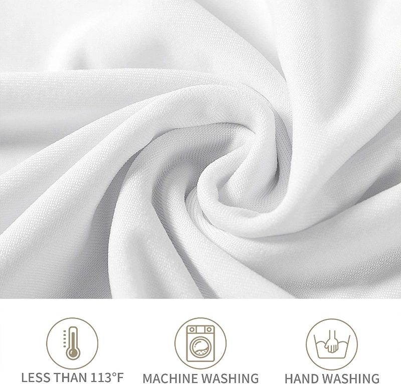 Photo 3 of 20 Pack White Spandex Folding Chair Covers in Stretch Washable Fabric for Wedding, Party,Holidays,Celebration and Other Special Events White for Folding Chair 20
