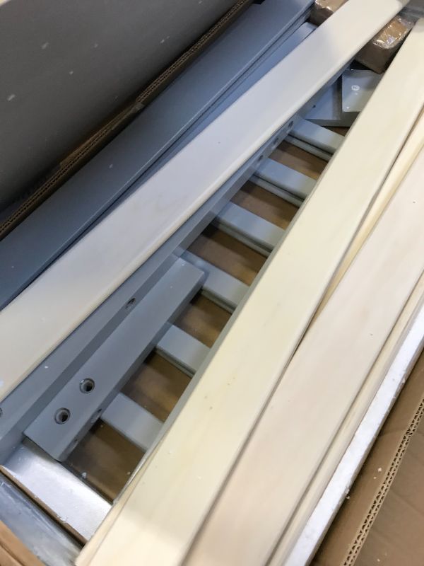 Photo 5 of ** parts only *** INCOMPLETE Dream On Me Brookside Toddler Bed In Pebble Grey, Greenguard Gold Certified, JPMA Certified, Low To Floor Design, Non-Toxic Finish, Safety Rails, Made Of Pinewood -- MINOR DAMAGE CORNERS OF WOOD
