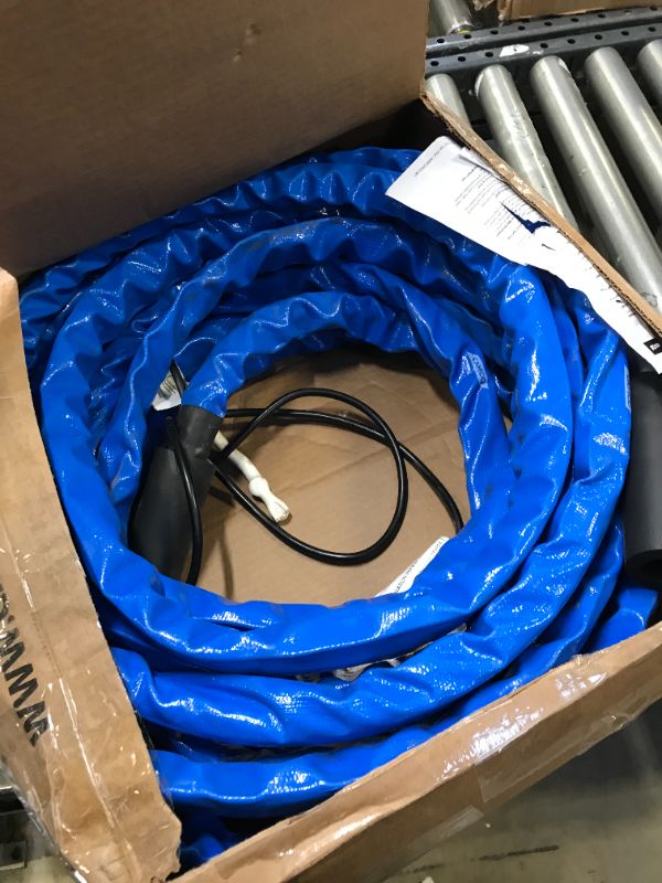 Photo 2 of Camco Heated Drinking Water Hose, - 20° F, 50-Foot, 5/8-Inch ID (22912-A) 50' Cold Weather (Freeze Protection to - 20?F) Frustration-Free Packaging