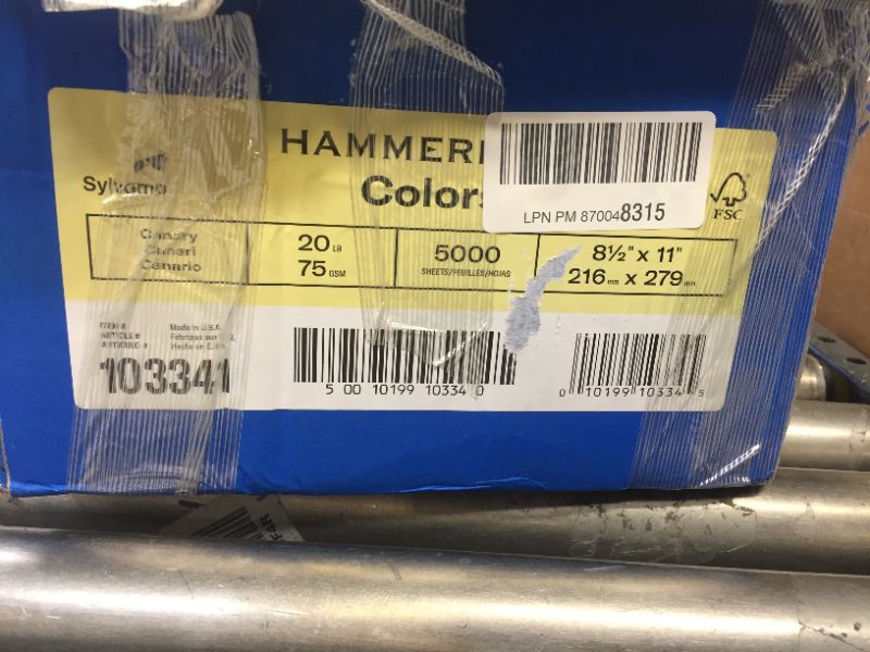 Photo 2 of Hammermill Recycled Colored Paper, 20 lb, 8 1/2 x 11, Canary, 5000 Sheets/Carton
