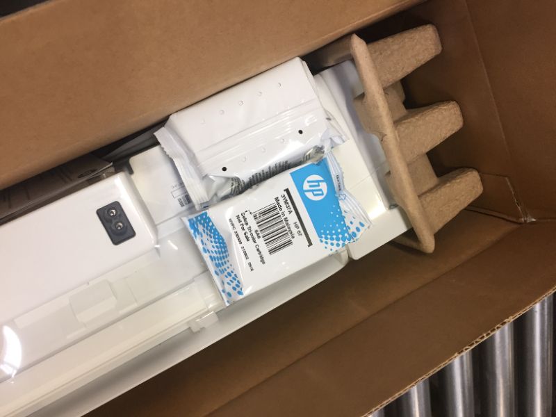 Photo 2 of HP Deskjet 1255 Compact Wired Single-Function Color Inkjet Printer Portable Home Office Equipment, White - Print Only, USB Connectivity, 4800 x 1200 dpi, 8.5" x 14", Cbmou Printer_Cable