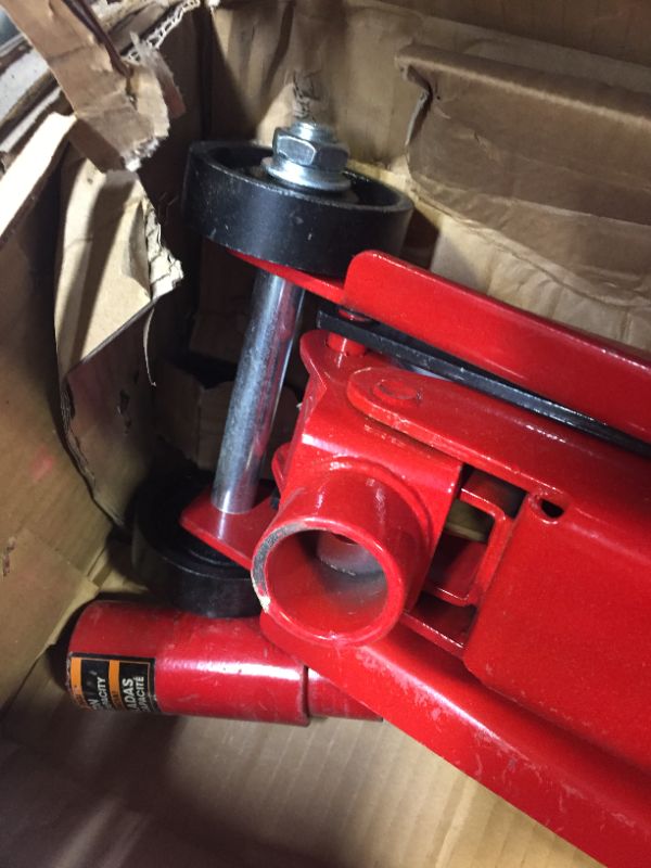 Photo 4 of BIG RED T83006 Torin Hydraulic Trolley Service/Floor Jack with Extra Saddle (Fits: SUVs and Extended Height Trucks): 3 Ton (6,000 lb) Capacity, Red