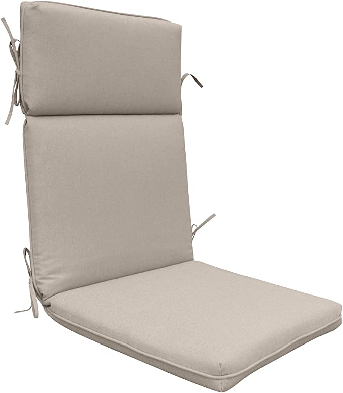 Photo 1 of BOSSIMA Outdoor Indoor High Back Chair Cushions Comfort Replacement Patio Seating Cushions (Oatmeal)
