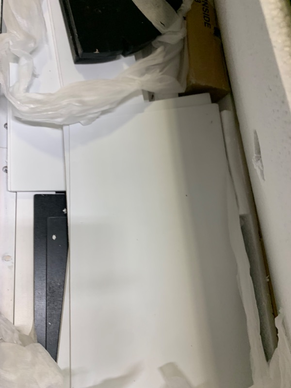 Photo 8 of **non functional** Twin Size Classic Car-Shaped Platform Bed with Wheels,White --- Box Packaging Damaged, Moderate Use, Scratches and Scuffs on Item as Shown in Pictures, Missing Parts, Missing Hardware, Selling for Parts

