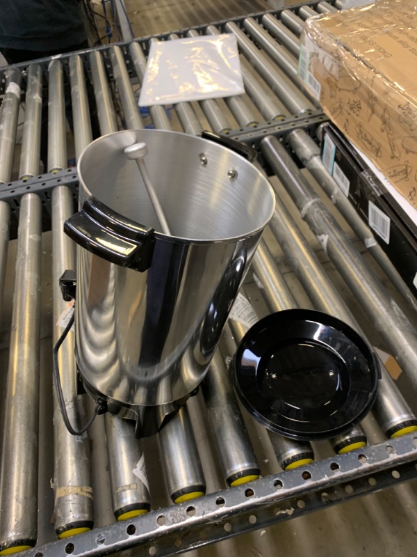 Photo 3 of AmazonCommercial Coffee Urn - Aluminum, 40 Cups/6 Liters 40 Cup 1 Spout --- Box Packaging Damaged, Moderate Use, Scratches and Scuffs on Metal, Item is Missing Some Parts

