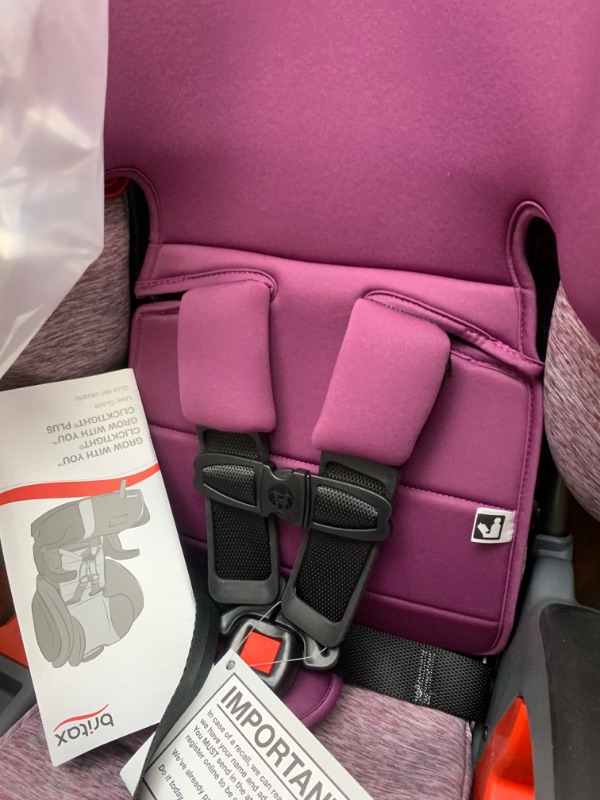 Photo 1 of Britax Grow with You ClickTight Harness-2-Booster Car Seat, Mulberry ClickTight Mulberry --- Box Packaging Damaged, Item is New
