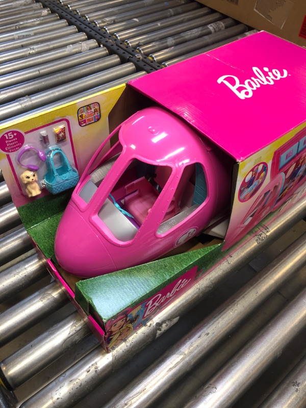 Photo 2 of Barbie Dreamplane Airplane Toys Playset with 15+ Accessories Including Puppy, Snack Cart, Reclining Seats and More Standard-------Lightly used---------missing some items