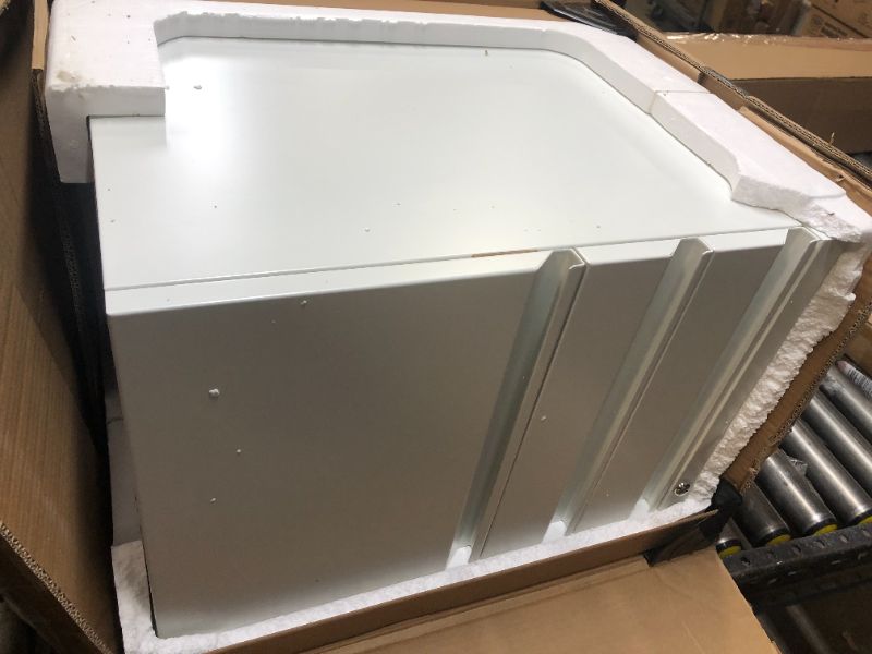 Photo 1 of DEVAISE 3 Drawer Mobile File Cabinet Under Desk Office, Fully Assembled Except Casters, Letter/Legal Size, White White 14.6"W x 17.1"D x 23.6"H