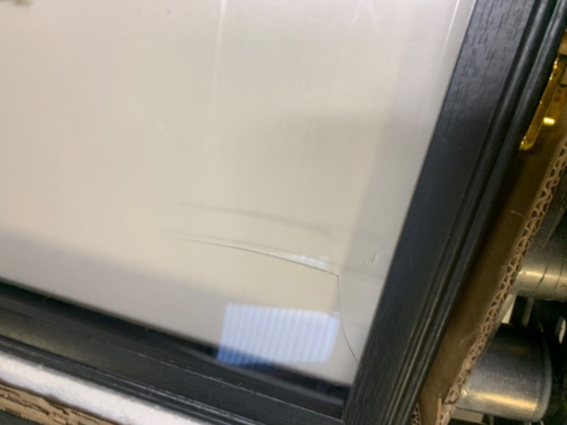 Photo 7 of BLack Wooden Frame Display Case, Plastic Divider Cracked and Broken