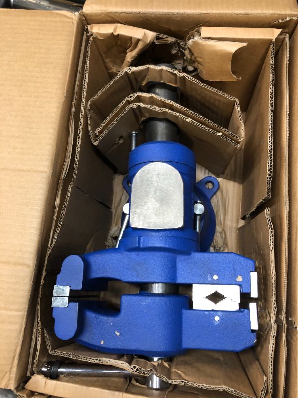Photo 2 of Yost Model 750-DI 5-1/8 Inch Multi Jaw Rotating Combination Pipe and Bench Vise Swivel Base
