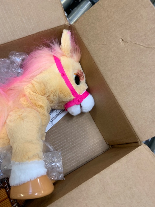 Photo 4 of FurReal Cinnamon, My Stylin’ Pony Toy, 14-Inch Electronic Pets, 80+ Sounds & Reactions, 26 Accessories, Interactive Toys for 4 Year Old Girls and Boys and Up --- Box Packaging Damaged, Minor Use
