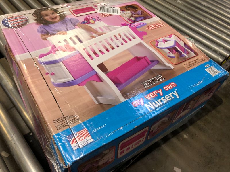 Photo 1 of American Plastic Toys Kids’ My Very Own Nursery Baby Doll Playset, Doll Furniture, Crib, Feeding Station, Learn to Nurture and Care, Durable and BPA-Free Plastic, for Children Ages 2+

