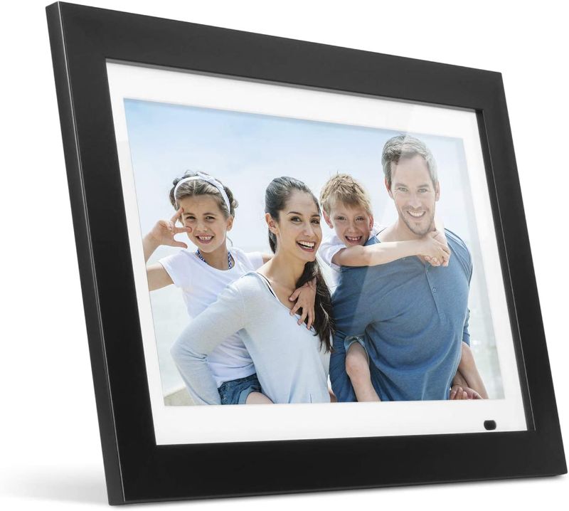 Photo 1 of Aluratek 14” LCD Digital Photo Frame with 4GB Built-in Memory with Remote, USB SD/SDHC Support, w/White Matting (ADMPF214FB), Black
