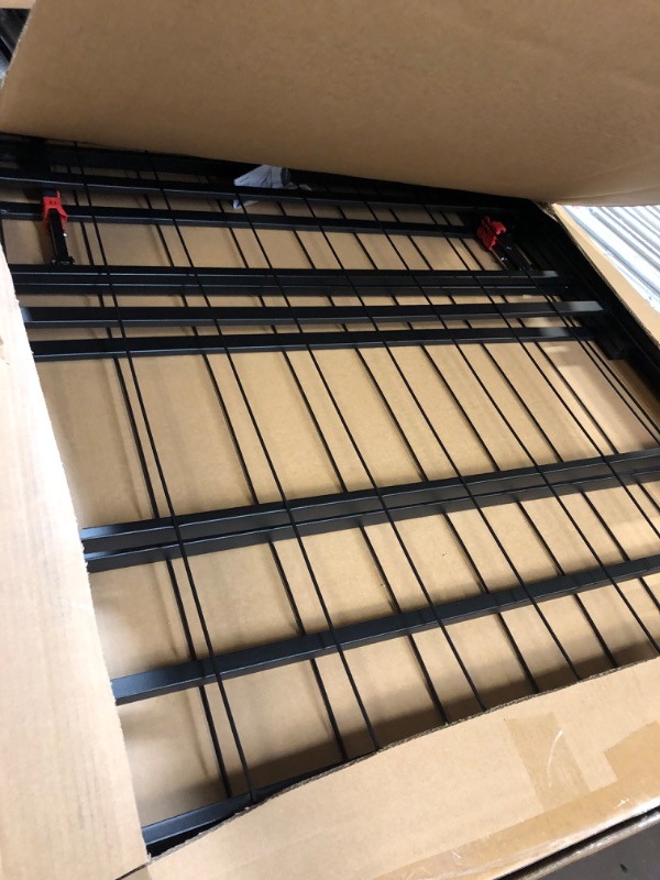 Photo 1 of Amazon Basics Foldable Metal Platform Bed Frame with Tool Free Setup, 14 Inches High, Twin XL, Black Twin XL 14-Inch