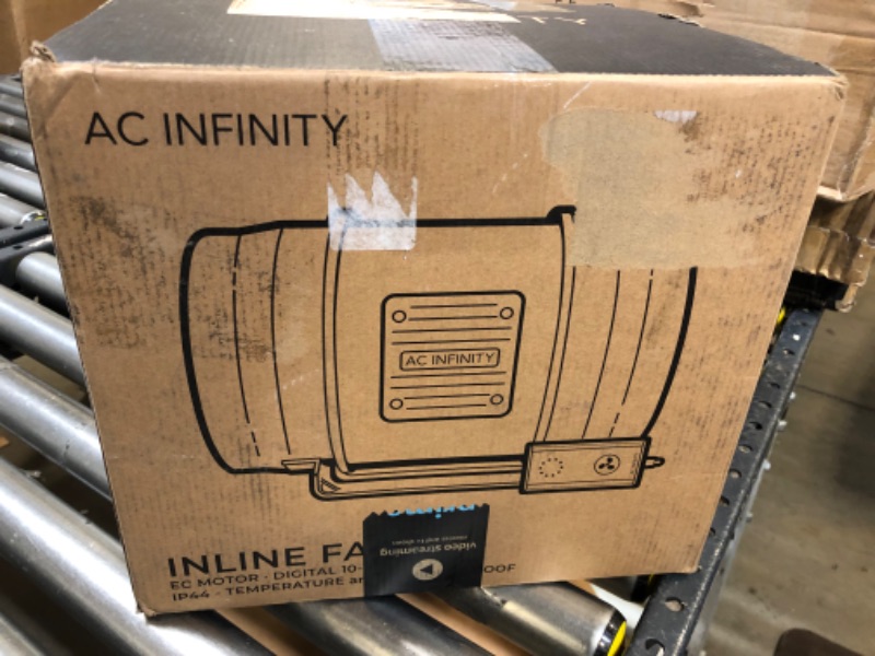 Photo 4 of AC Infinity CLOUDLINE S8, Quiet 8” Inline Duct Fan with Speed Controller, EC Motor - Ventilation Exhaust Fan for Heating Cooling Booster, Grow Tents, Hydroponics