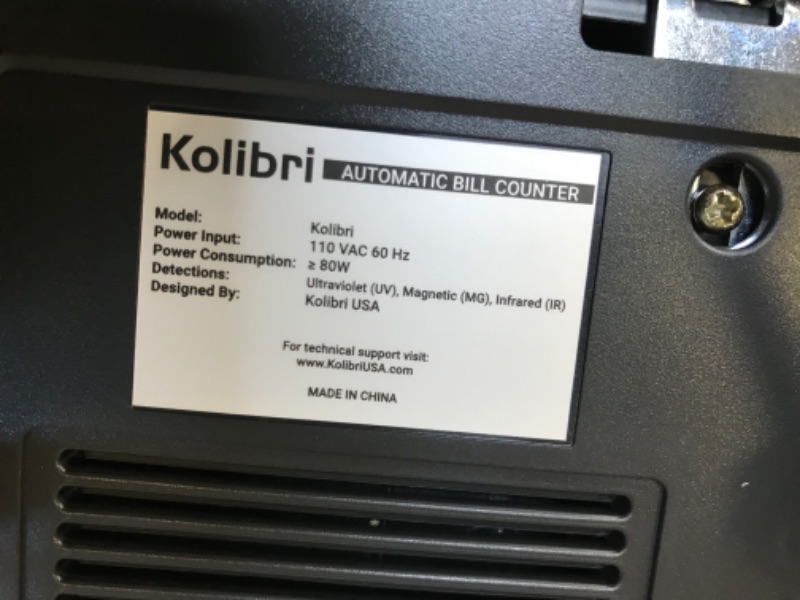 Photo 2 of Kolibri KBC-3000 Money Counter with UV/IR Counterfeit Detection – Top Loading Bill Counting Machine w/ValuCount™, Add and Batch Modes – Fast Counting Speed 1,200 Notes/Min
