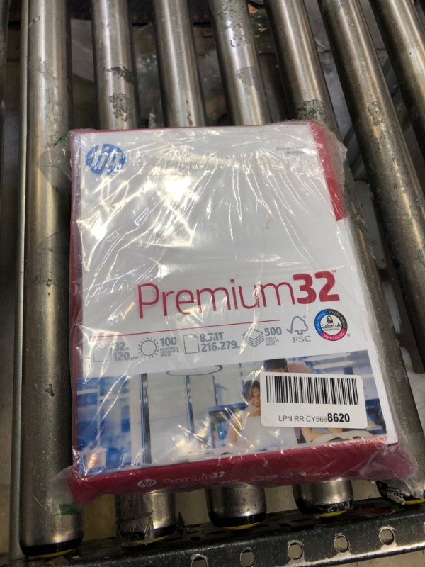 Photo 2 of HP Paper Printer | 8.5 x 11 Paper | Premium 32 lb | 1 Ream - 500 Sheets | 100 Bright | Made in USA - FSC Certified | 113100R 1 Ream | 500 Sheets Premium32
NEW - OPEN PACKAGE