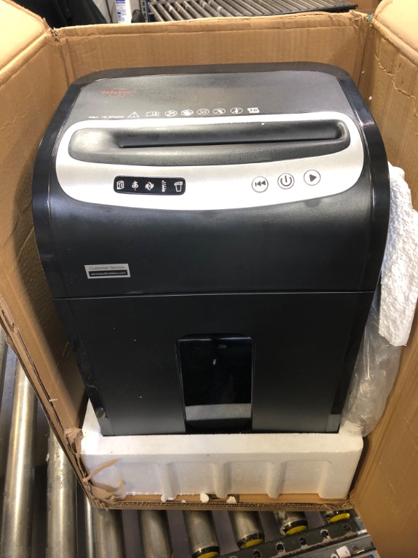 Photo 2 of ----SELL FOR PARTS----Paper Shredder for Home Office with US Patented Blade,VidaTeco 18-Sheet 60 Mins Running Micro Cut Paper Shredder for Home Use Heavy Duty,Shred CD/Card with 7.9-Gal Extra Large Bin,AUTO Jam Proof(ETL) P4 18 Sheet