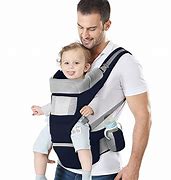 Photo 1 of YSSKTC Baby Carrier Ergonomic Infant Carrier with Hip Seat Kangaroo Bag Soft Baby Carrier Newborn to Toddler 7-45lbs Front and Back Baby Holder Carrier for Men Dad Mom
