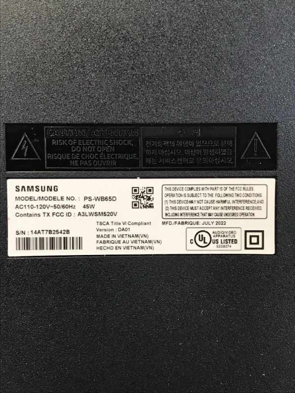 Photo 6 of SAMSUNG HW-B650 Subwoofer ( SUBWOOFER ONLY)