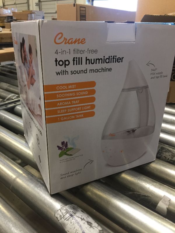 Photo 4 of Crane Drop Humidifier, 1 Gallon, Clear & White