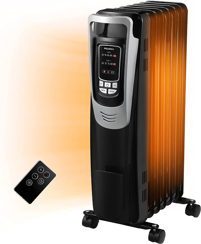 Photo 1 of Aireplus Space Heater, Aireplus 1500W Oil Filled Radiator Electric Heater, Indoor, Timer