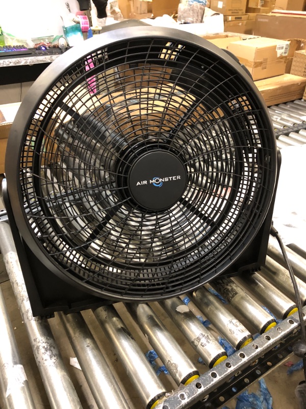 Photo 2 of Air Monster 20 inch Wall Mountable Air Circulator Floor Fan, Black