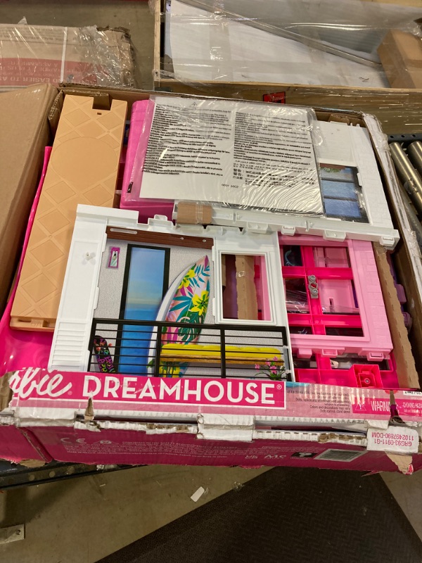 Photo 2 of Barbie Dreamhouse Doll House Playset Barbie House with 75+ Accesssories Wheelchair Accessible Elevator Pool, Slide and Furniture