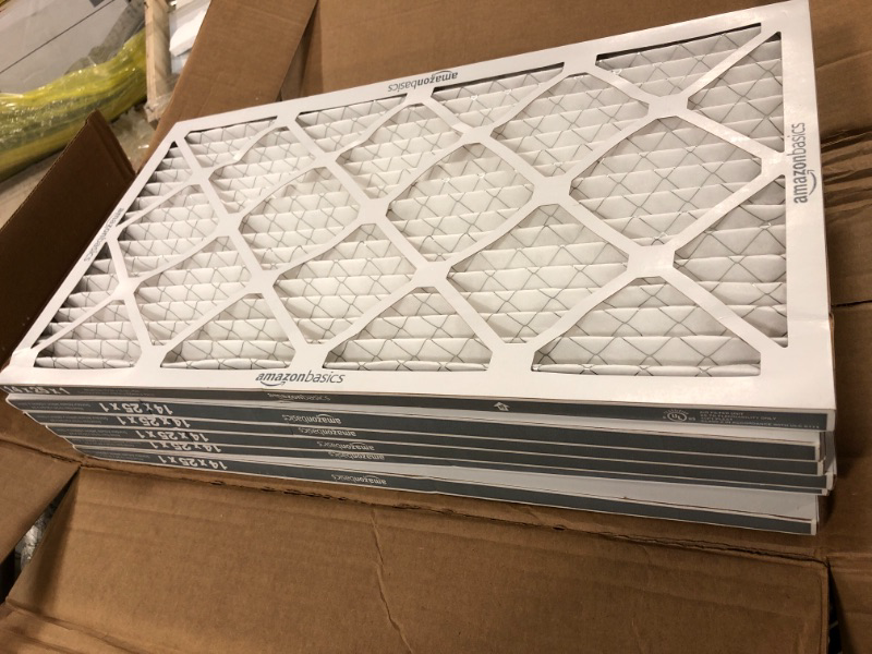 Photo 2 of Amazon Basics Merv 11 AC Furnace Air Filter - 14'' x 25'' x 1'', 6-Pack