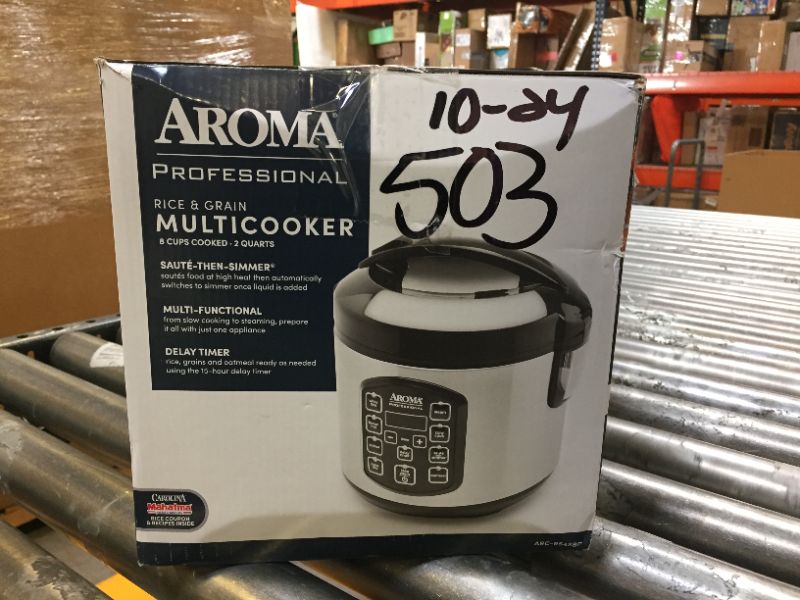 Photo 1 of Aroma Housewares ARC-954SBD Rice Cooker, 4-Cup Uncooked *** ITEM HAS DEBRIS FROM PRIOR USE ***