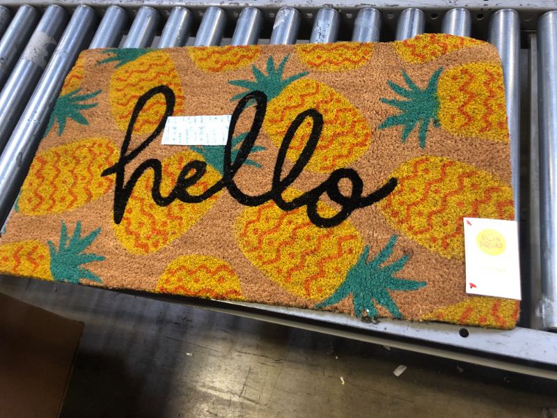 Photo 2 of  Hello Pineapples Doormat Yellow - Sun Squad