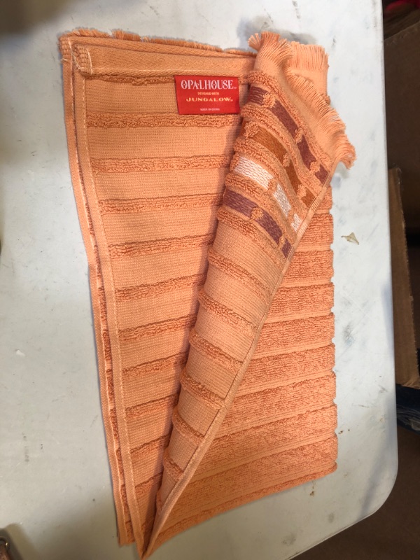 Photo 2 of 1pc Terracotta Sculpted Terry Fringe Hand Towel - Opalhouse designed with Jungalow