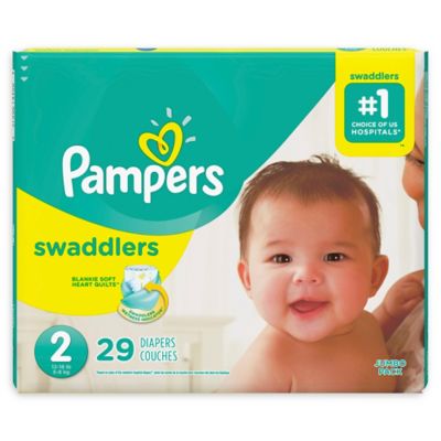 Photo 1 of Pampers Swaddlers Soft and Absorbent Diapers Size 2 29 Count
