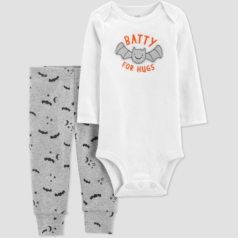 Photo 1 of Baby Boys' 'Batty for Hugs' Top and Bottom Set - Just One You® Made by Carter's White/Gray
NEWBORN