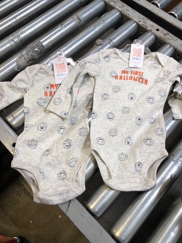 Photo 1 of Carter's Just One You Baby Happy Halloween Bodysuit - Gray 6M/9M 2 PCS
