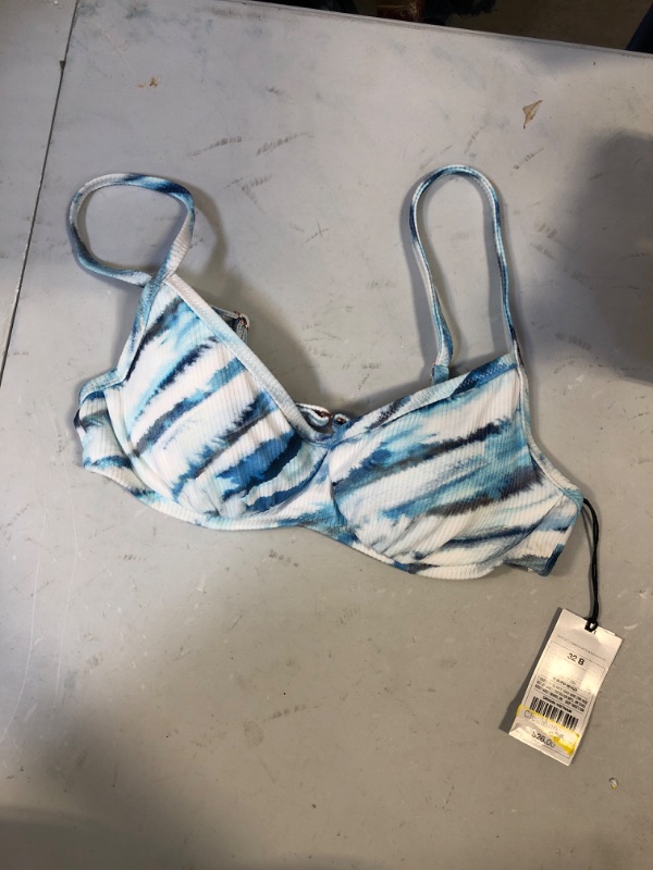 Photo 2 of 32B --- Women's Ribbed Bralette Bikini Top - Shade & Shore™ Tie-Dye
