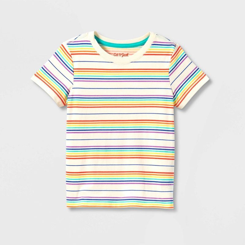 Photo 1 of 2T ---- Toddler Boys' Rainbow Print Jersey Knit Short Sleeve T-Shirt - Cat & Jack™
