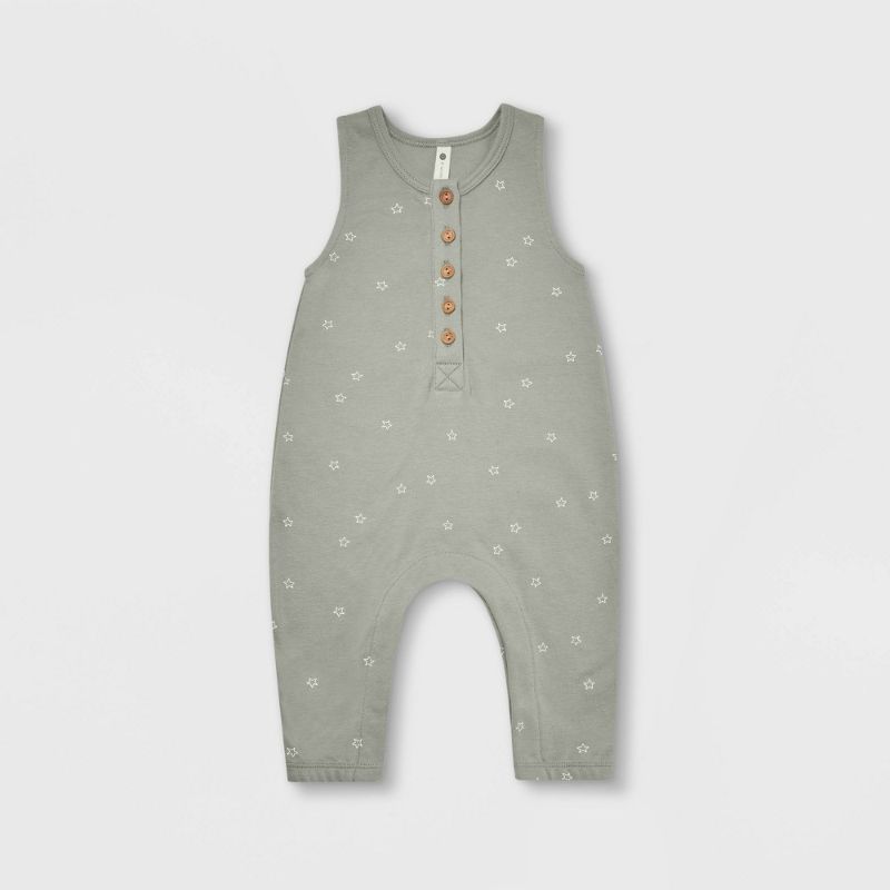 Photo 1 of 0-3M Q by Quincy Mae Baby Brushed Jersey Jumpsuit - Stars
