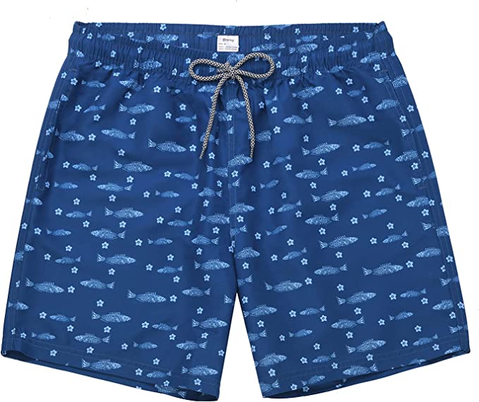 Photo 1 of Biwisy Mens Swim Trunks Quick Dry Swim Shorts with Mesh Lining Funny Beach Shorts M
