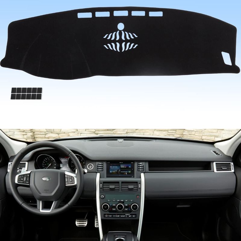 Photo 1 of AUQDD Dashboard Dash Cover Flannel Dash Mat Custom Compatible with 2015 2016 2017 2018 2019 Land Rover Discovery Sport Anti-Glare, Anti-Reflection, No Peculiar Smell Color Black
