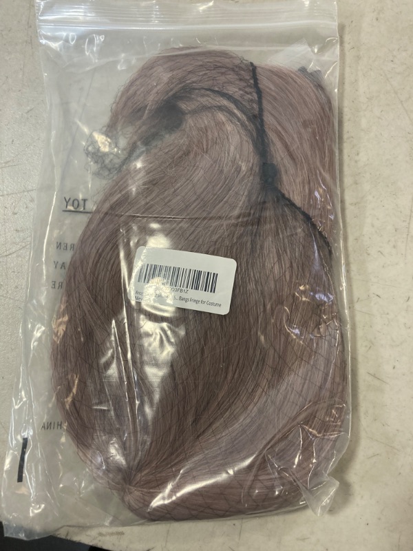 Photo 1 of ANOGOL Wig Cap+ Purple Short wig Bob Synthetic Hair Women's Wig with Bangs Fringe for Costume Purple Bob Wig for Halloween Christmas Party
