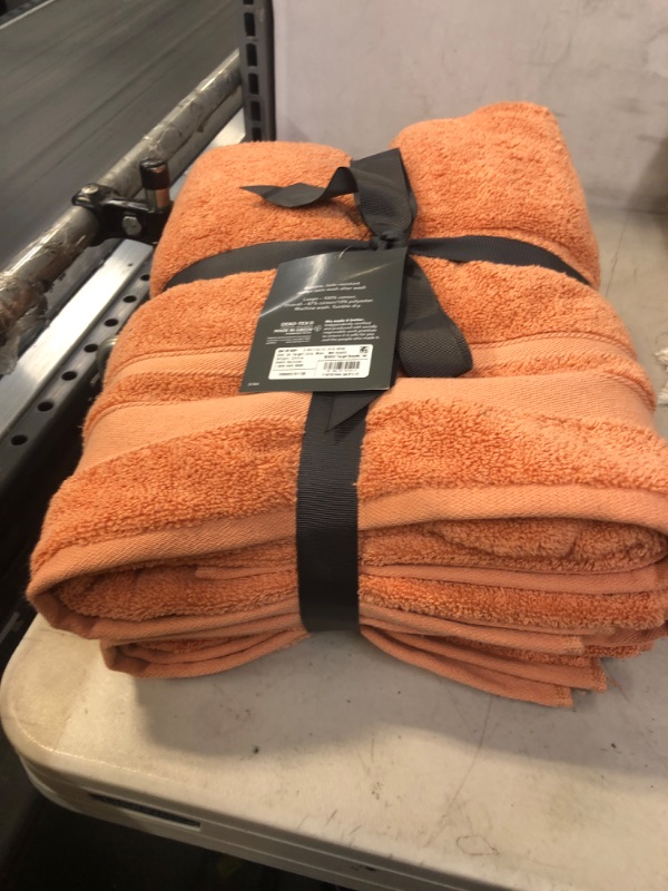 Photo 3 of 2pc Performance Bath Towel Set Coral - Threshold
