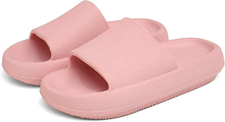 Photo 1 of  Cloud Slippers for Women and Men Pillow Slippers Thicken Sole Cloud Double Buckle Sandals Super Comfy Soft Foam SlidesBathroom Slides  SIZE40-41