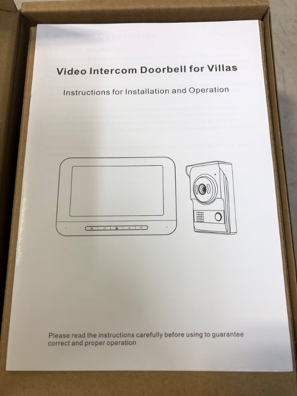 Photo 2 of AMOCAM Video Intercom System, 7 Inches Monitor Wired Video Door Phone Doorbell Kit, IR Night Vision Camera Door Intercom, Support Unlock, Monitoring, Dual-Way Intercom for Home Video Surveillance