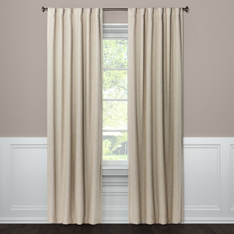 Photo 1 of 108"x50" Aruba Linen Blackout Curtain Panel - Threshold™

